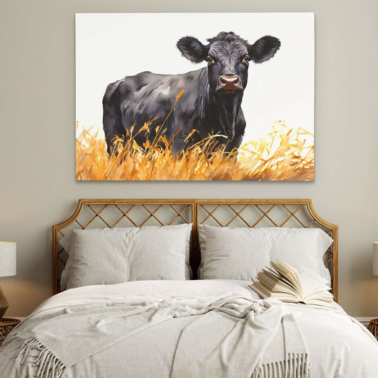 Bold Bovine - Wall Art in Black Frame