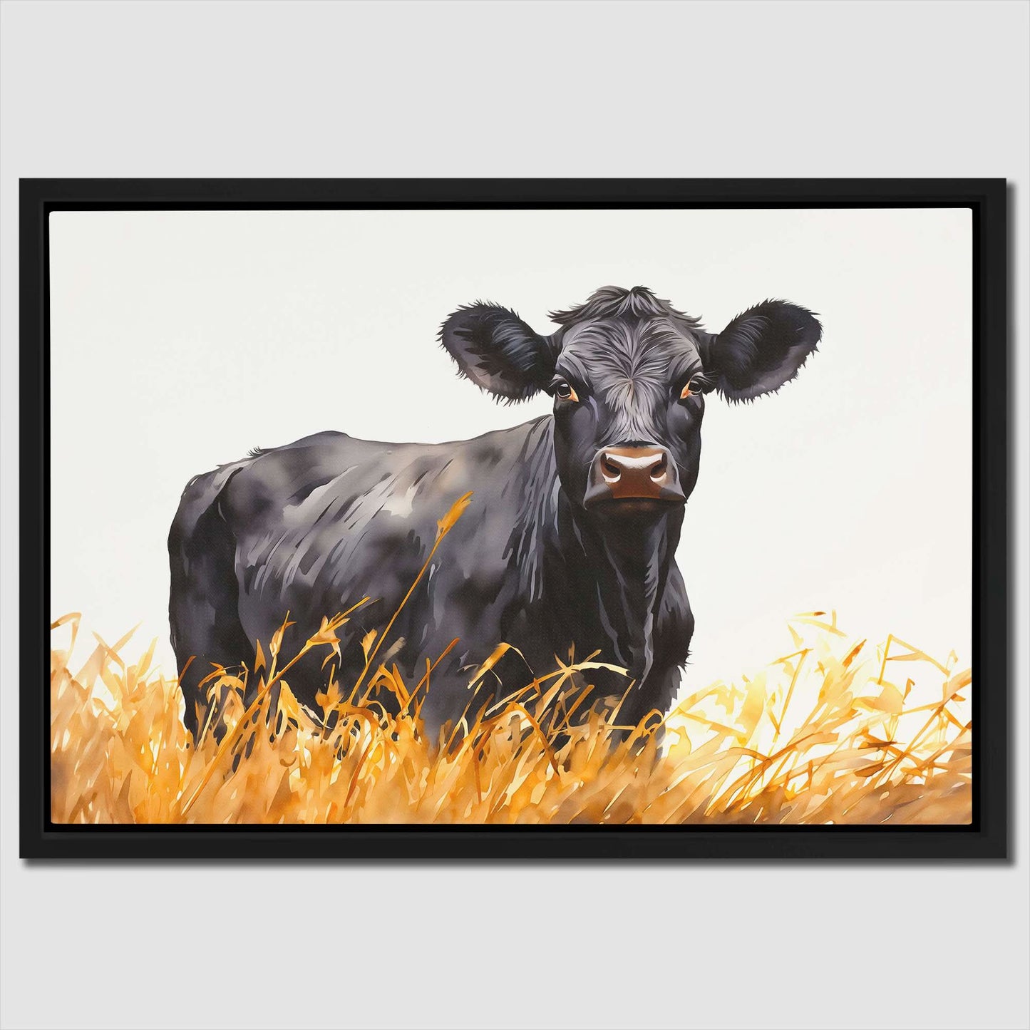 Bold Bovine - Black Cow Canvas Print