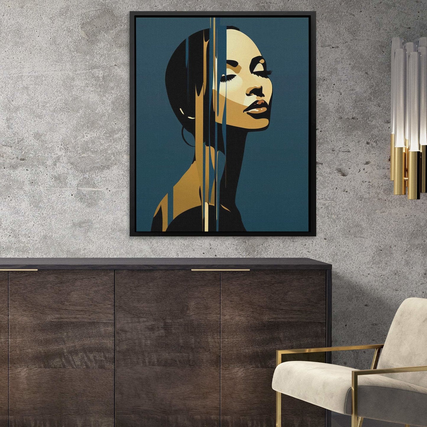 Bold Feminine Beauty - Large Abstract Canvas Print