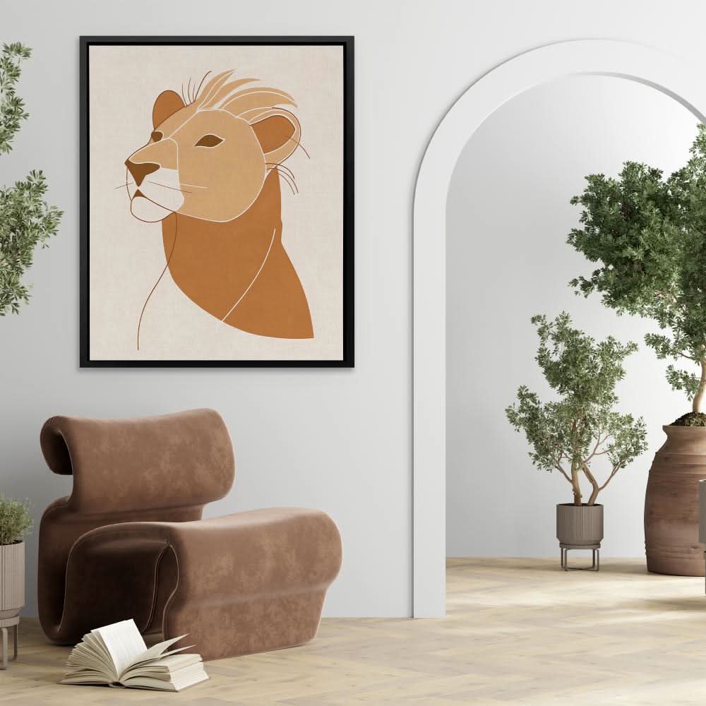 Bold Lioness - Animals Art for Hallway