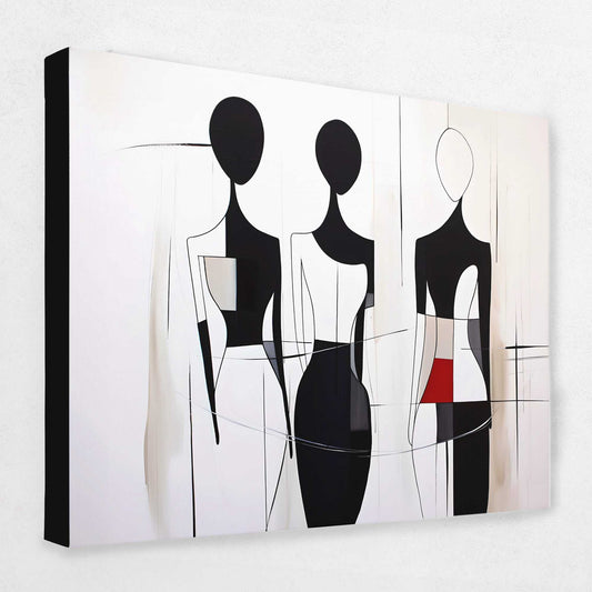 Bold Women - Black and White Canvas Wall Art