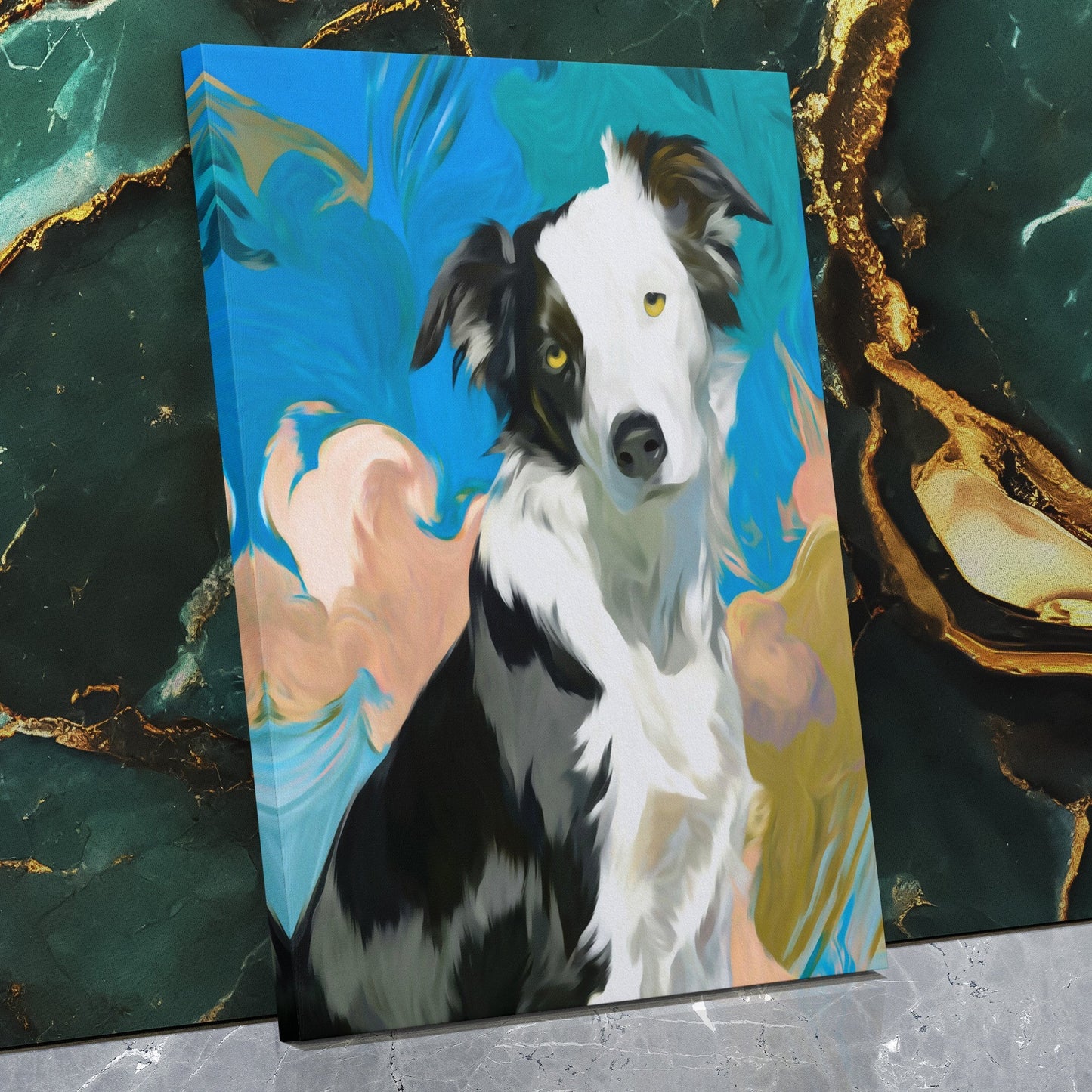 Border Collie Whirlwind - Luxury Wall Art