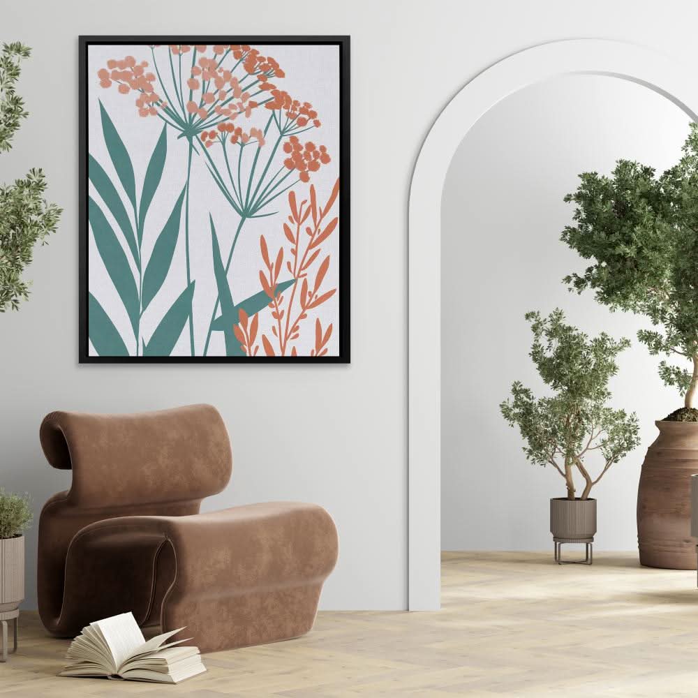 Botanical Harmony - Flowers Canvas Print