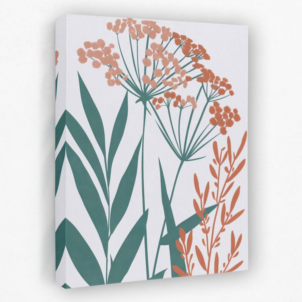 Botanical Harmony - Floral Canvas Wall Art