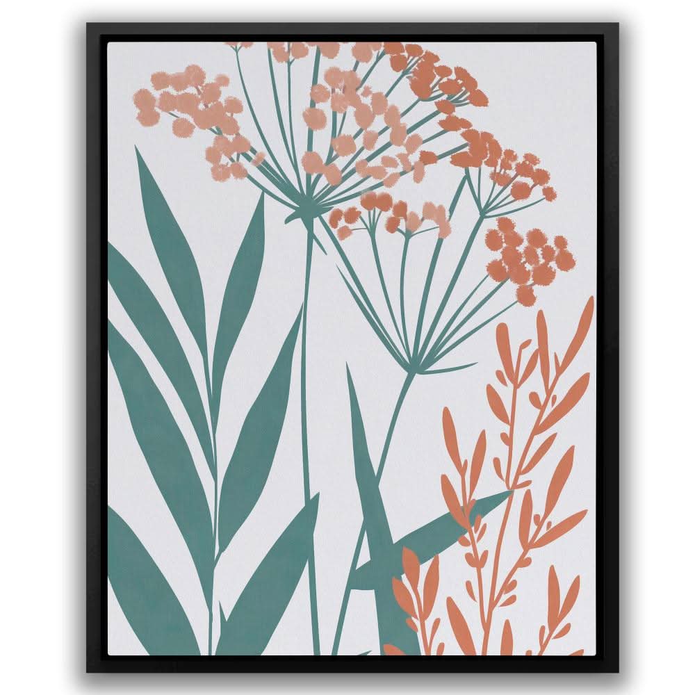 Botanical Harmony - Floral Art for Hallway