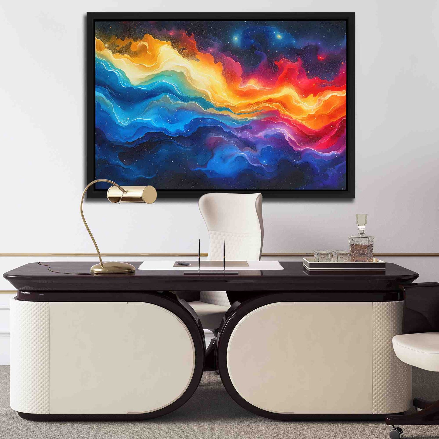 Boundless Void - Abstract Colorful Canvas Wall Art