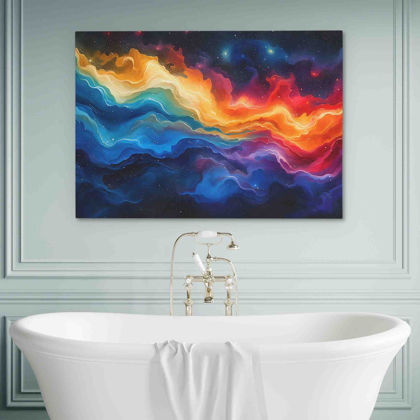 Boundless Void - Abstract Wall Art in Black Frame