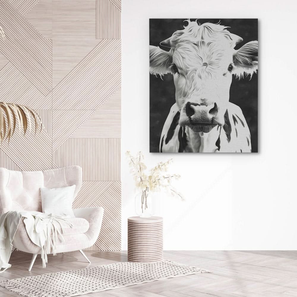 Bovine Portrait - Large Canvas Print