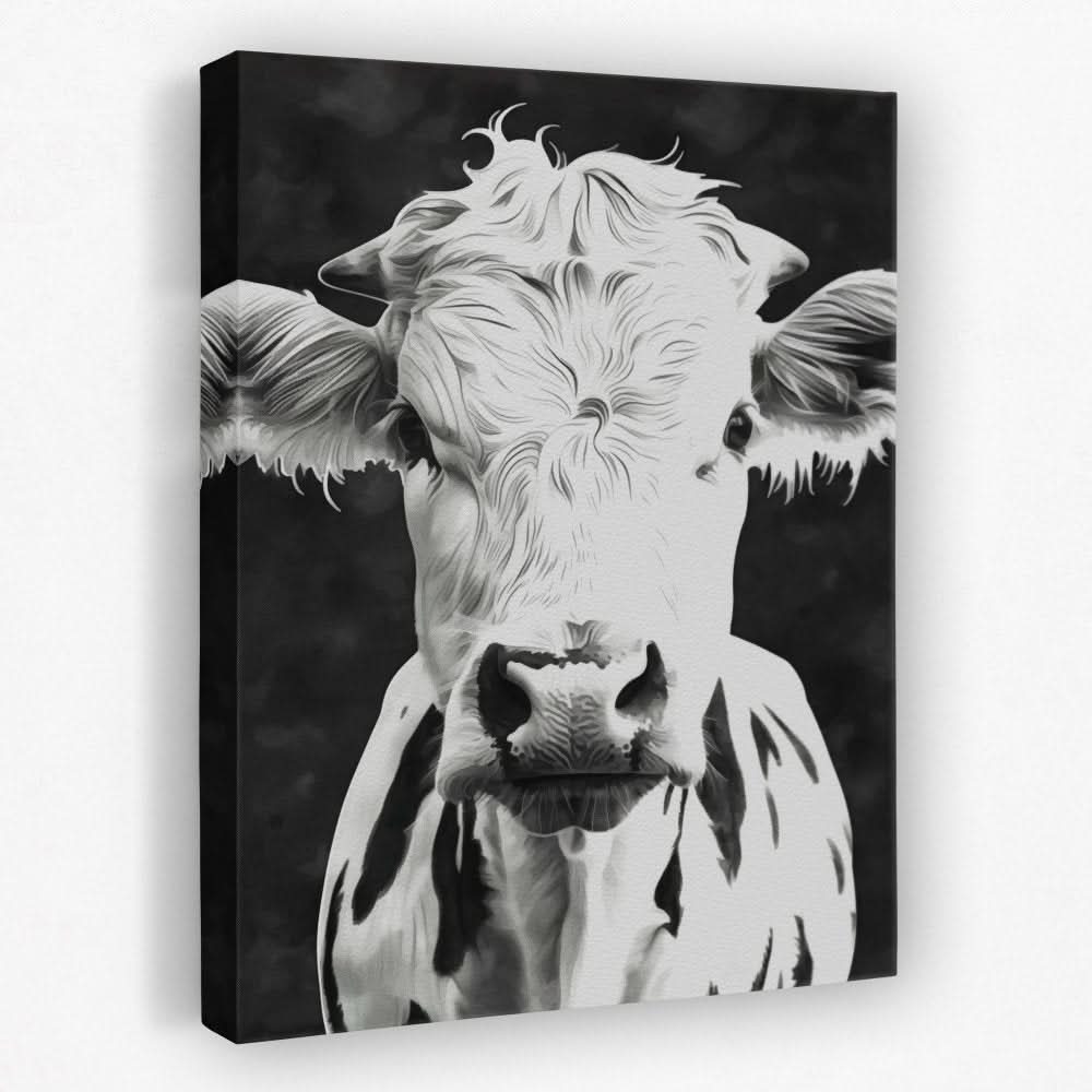 Bovine Portrait - Animals Canvas Wall Art