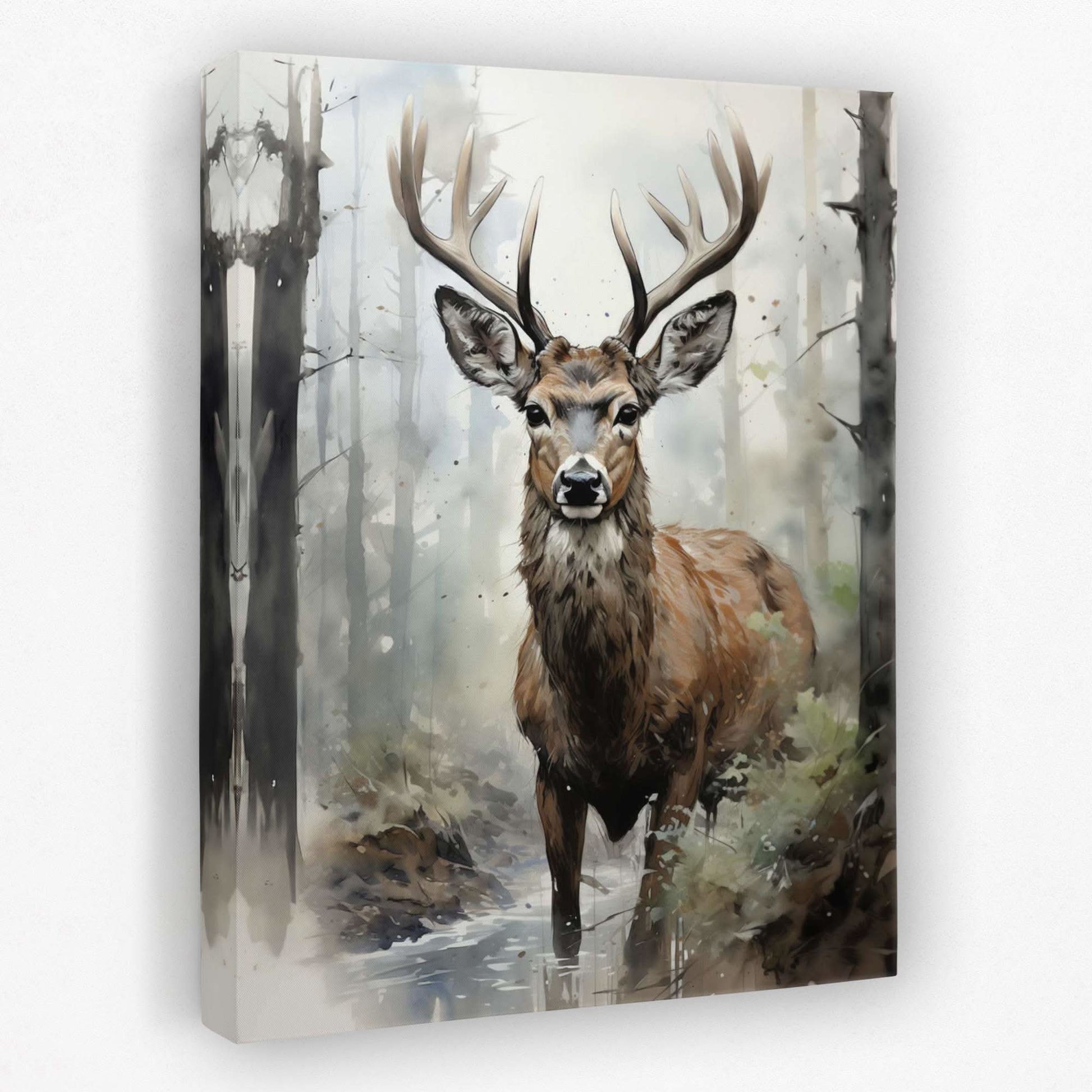 Brave Buck - Animals Canvas Wall Art