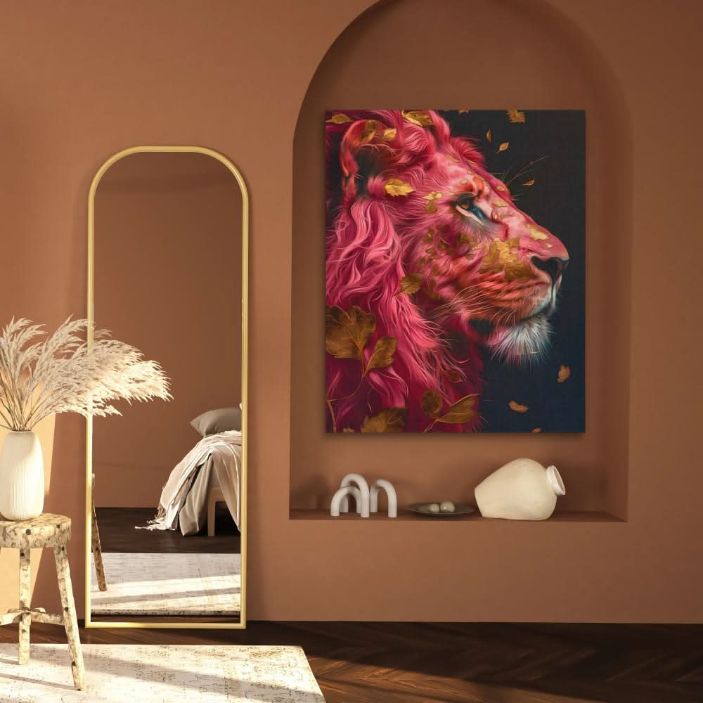 Brave Heart - Jungle Wall Art in Black Frame