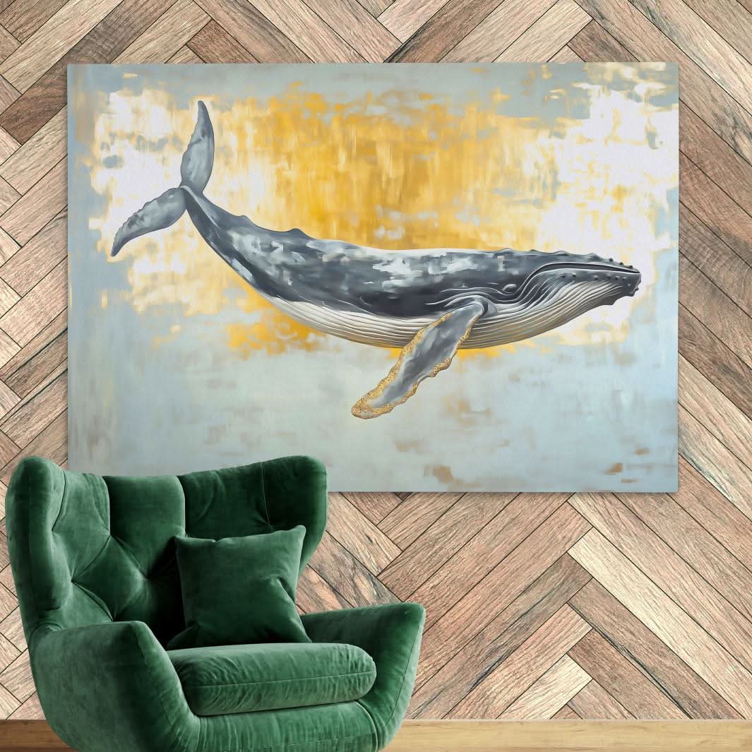 Breach of Light - Gold Wall Art for Living Room