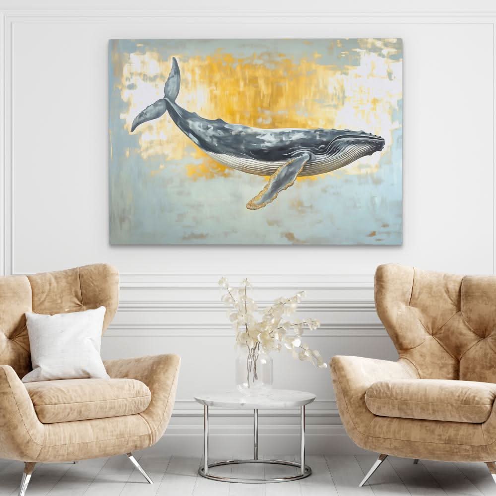 Breach of Light - Gray Wall Art in Black Frame