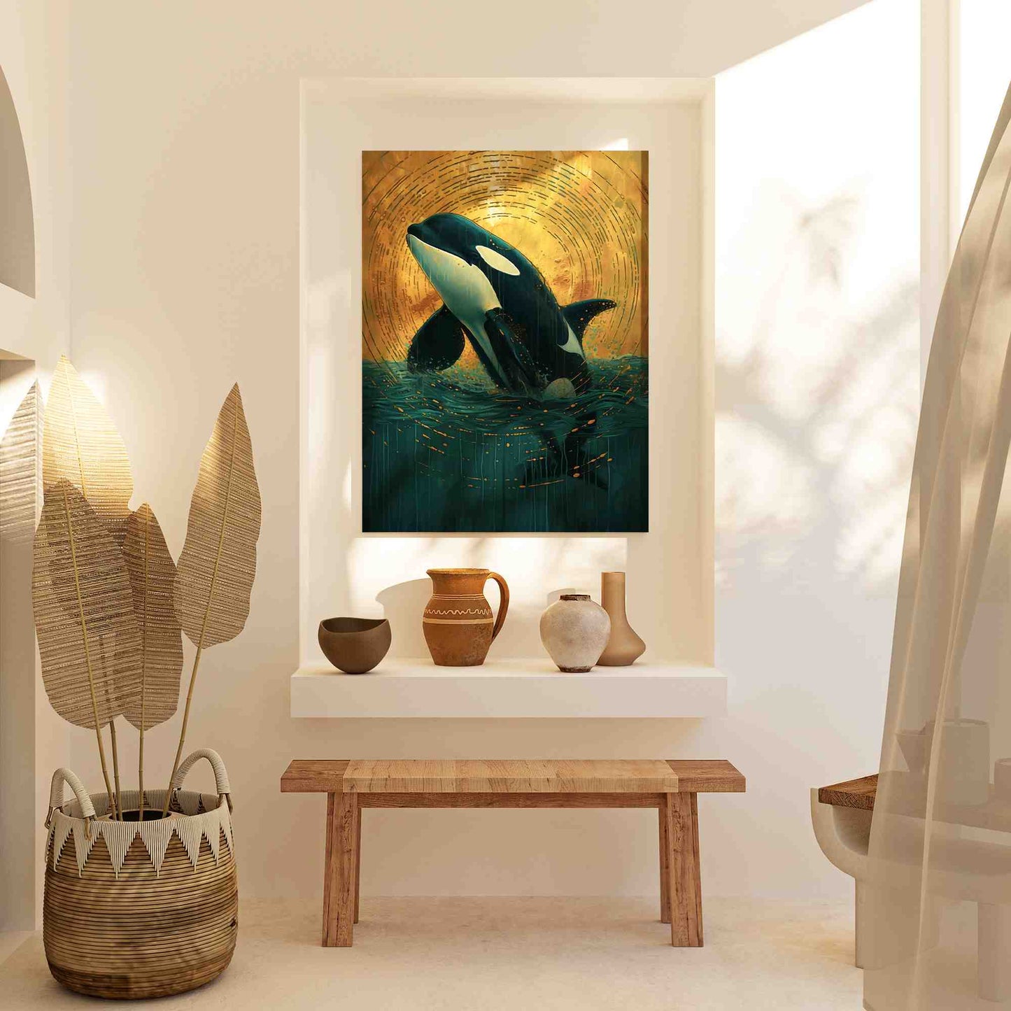 Breaching Orca - Animals Art