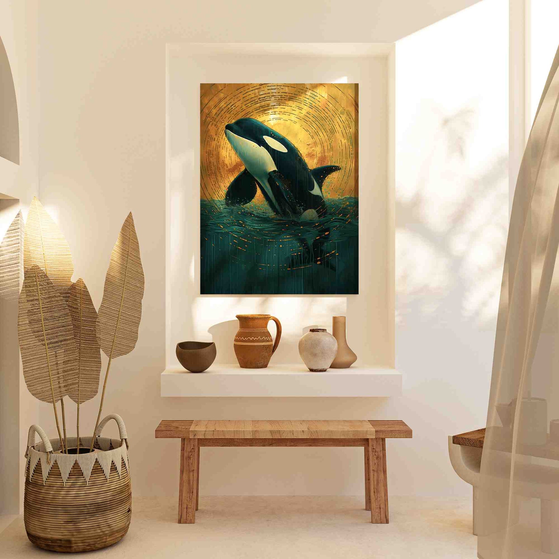 Breaching Orca - Animals Art