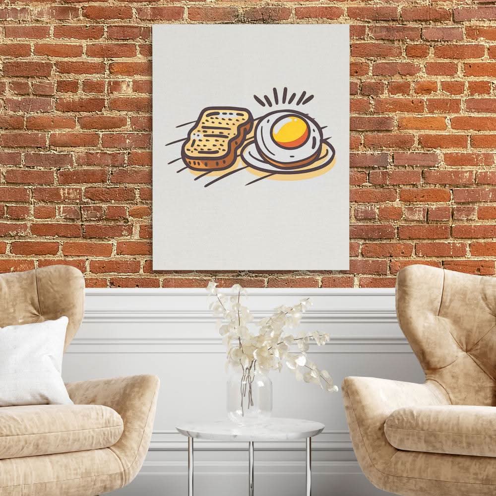 Breakfast Toast - Breakfast Art for Kitchen