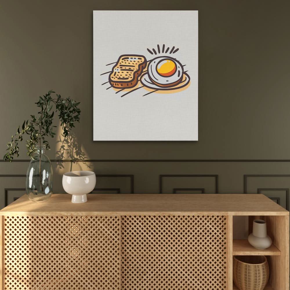 Breakfast Toast - Large Simple Canvas Print