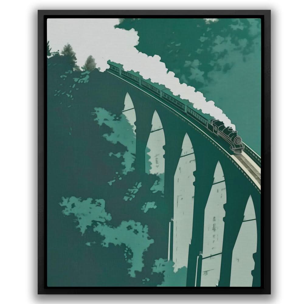Bridge to Nowhere - Green Canvas Wall Art