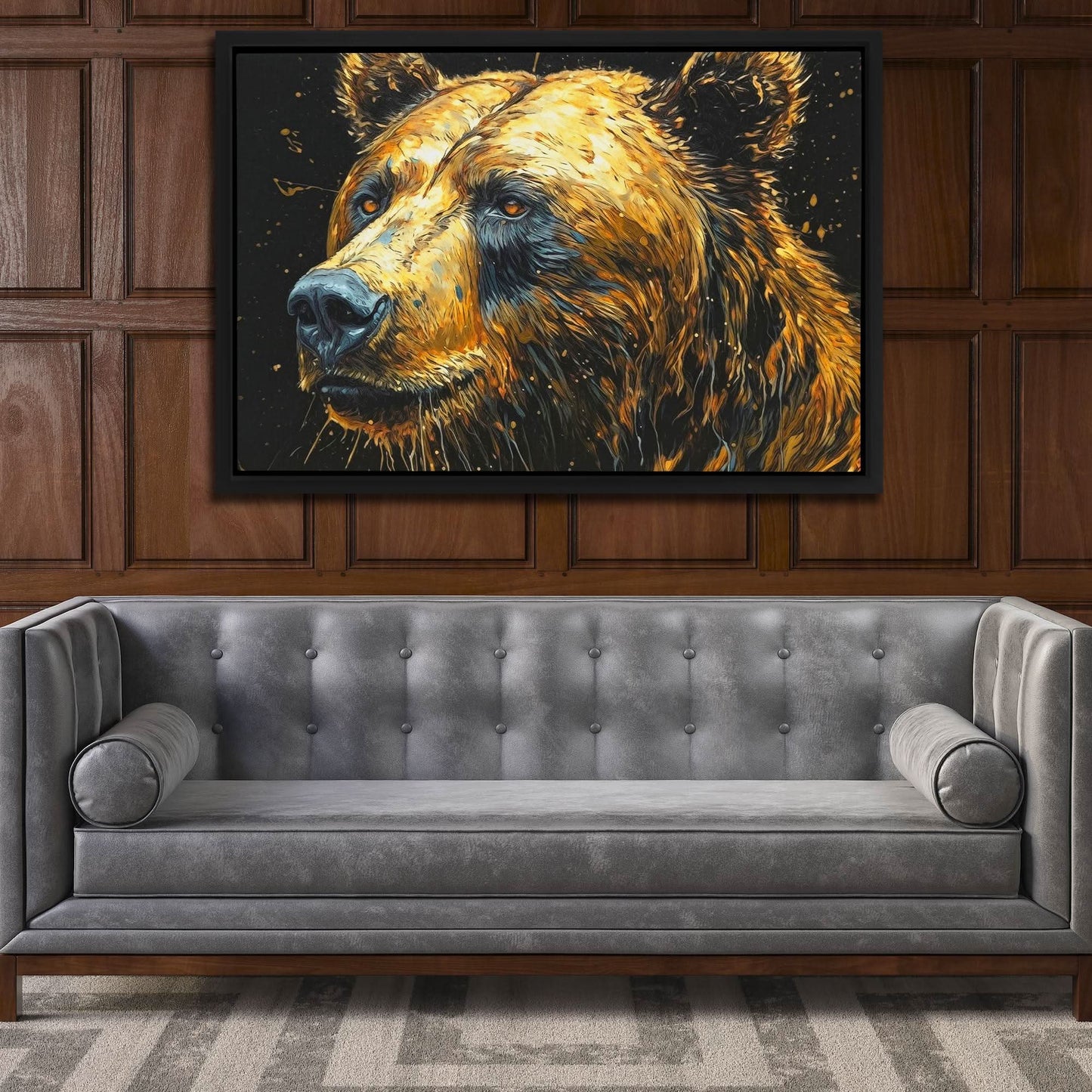 Brilliant Bear - Large Canvas Print