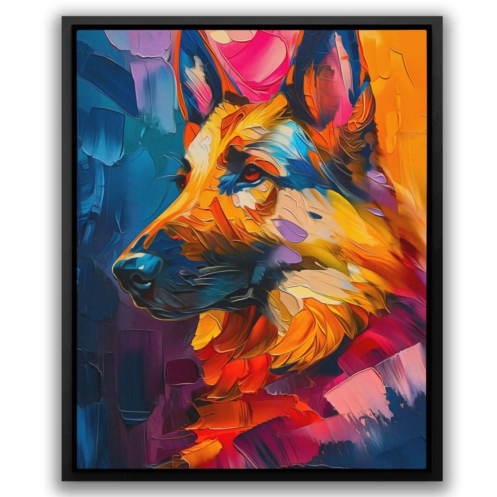 Brilliant German Shepherd - Blue Wall Art