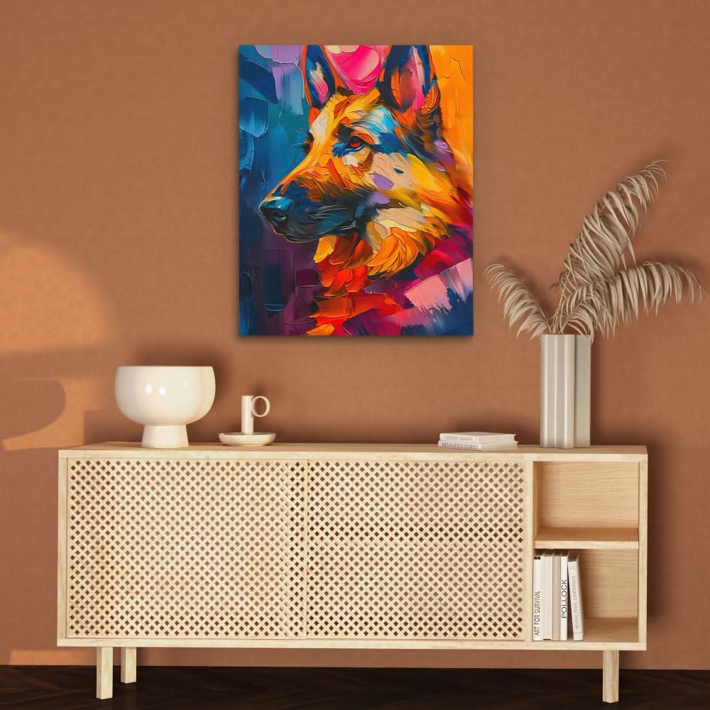 Brilliant German Shepherd - Large Contemporary Canvas Print