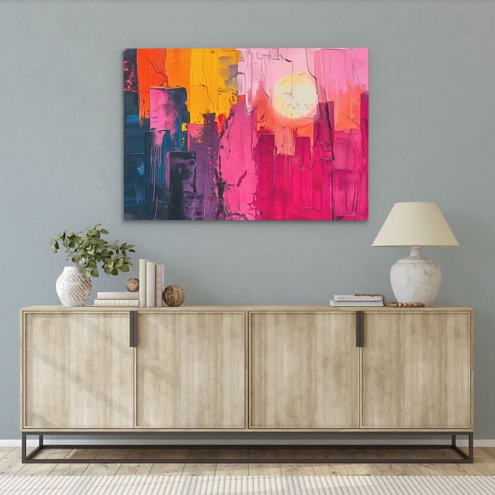 Broken City - Large Abstract Canvas Print