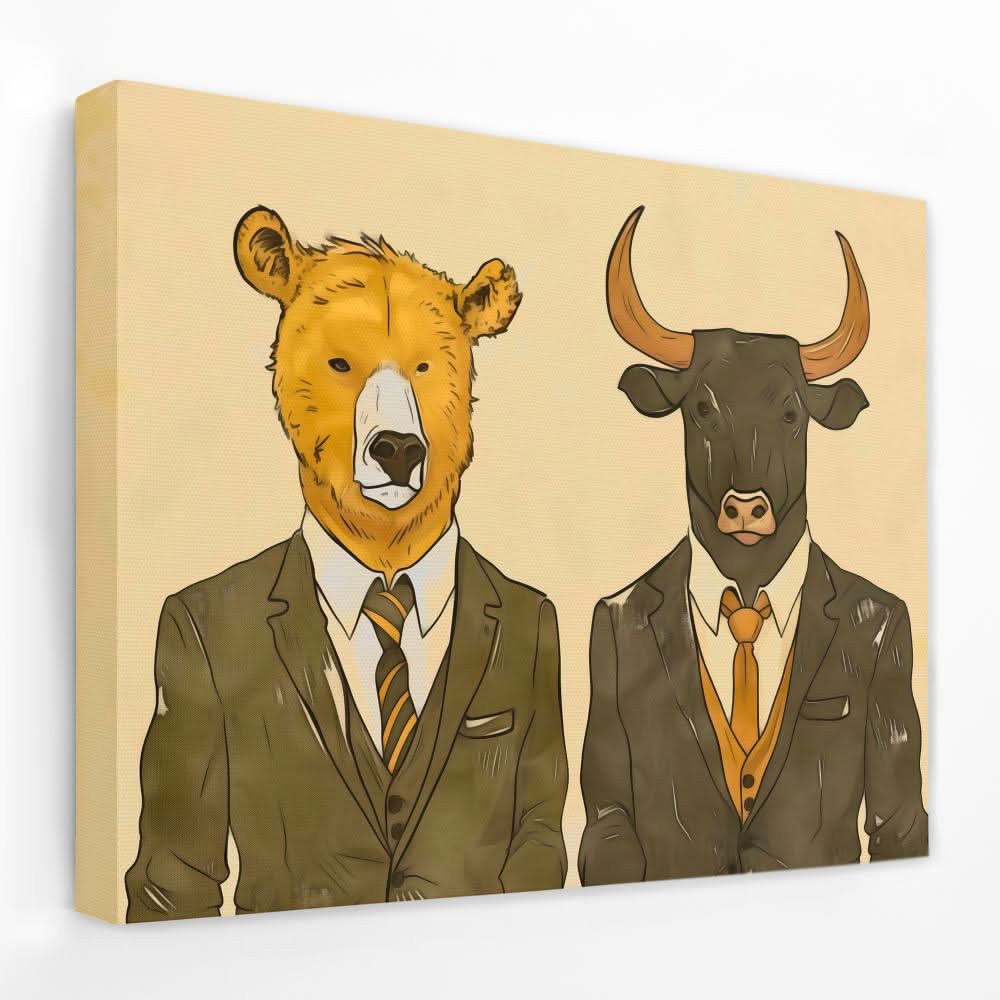 Brokers in Arms - Bear Canvas Wall Art