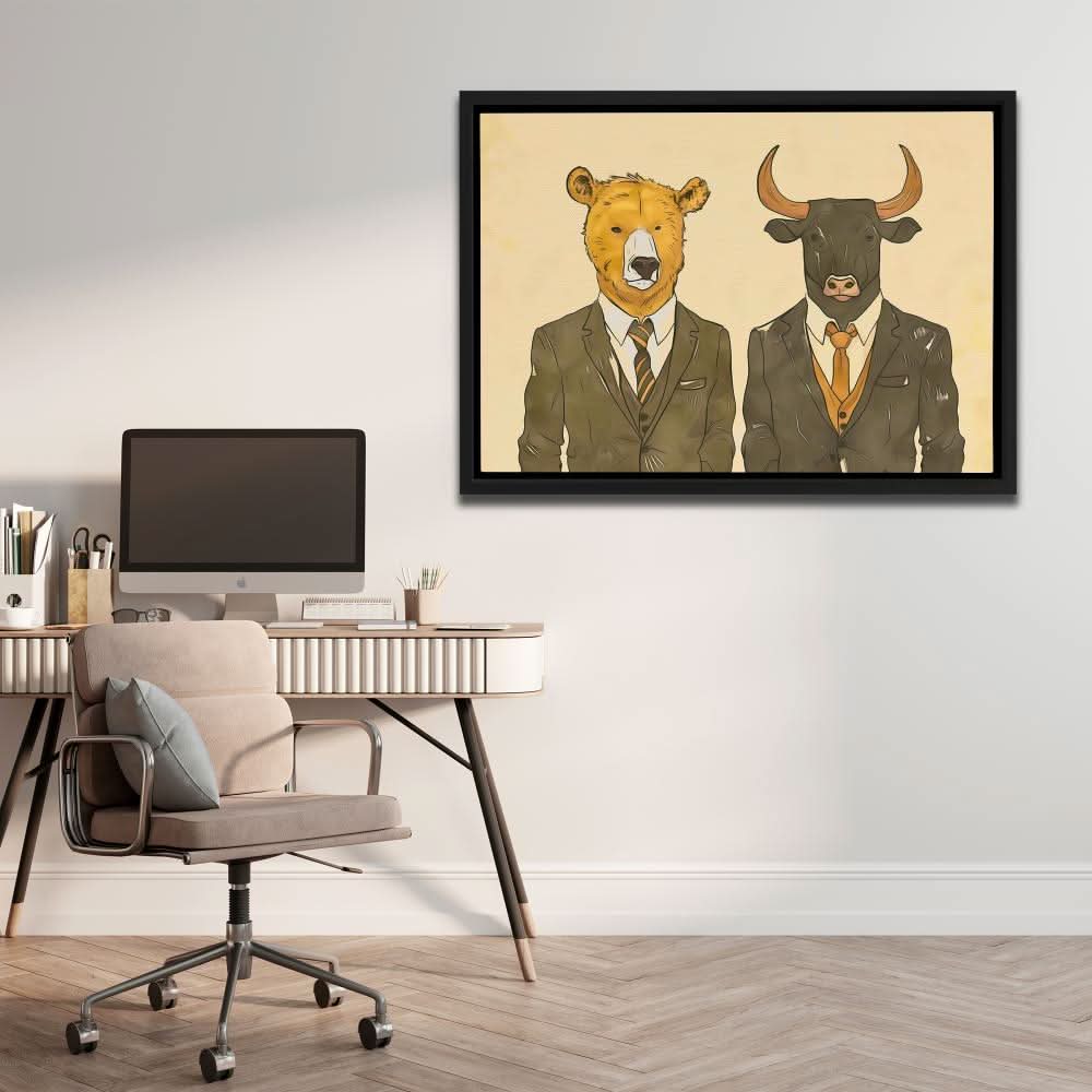 Brokers in Arms - Wall Art in Black Frame