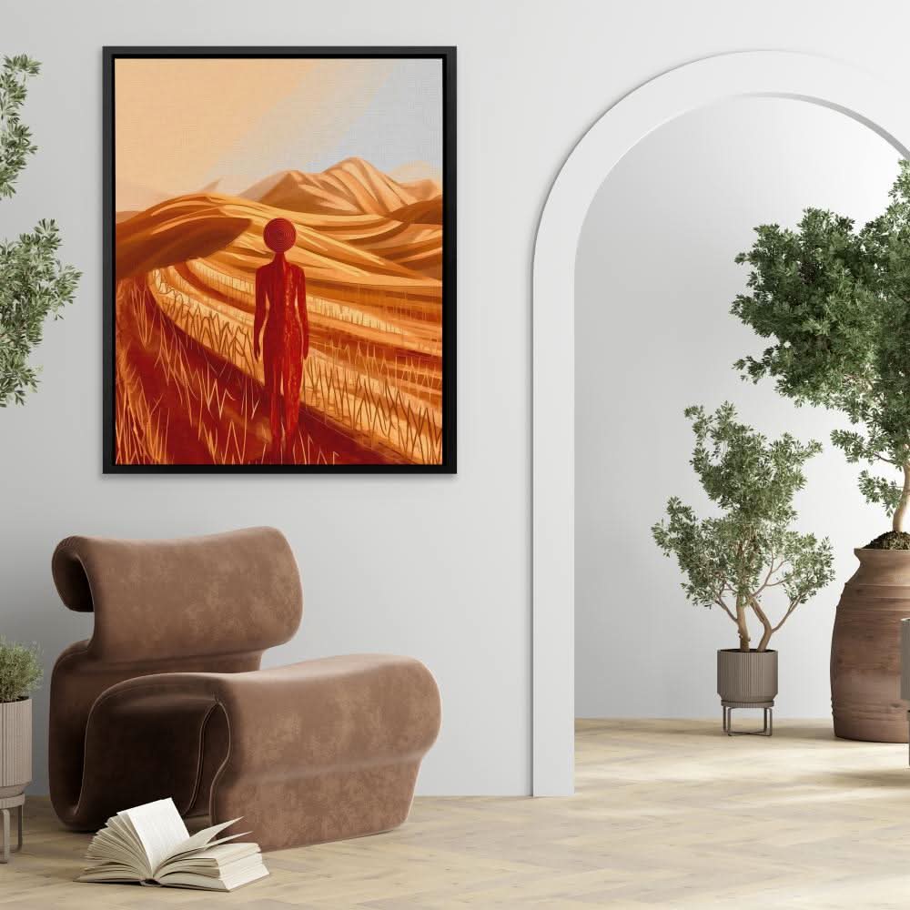 Bronzed Beauty - Abstract Brown Canvas Wall Art