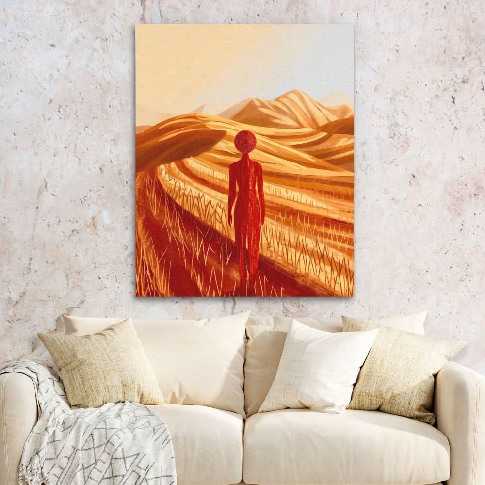 Bronzed Beauty - Desert Wall Art in Black Frame