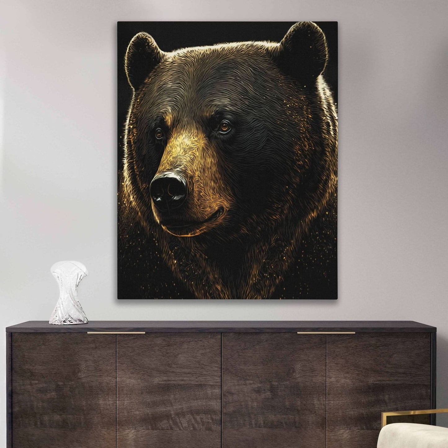 Brown Bear - Black Bear Canvas Print