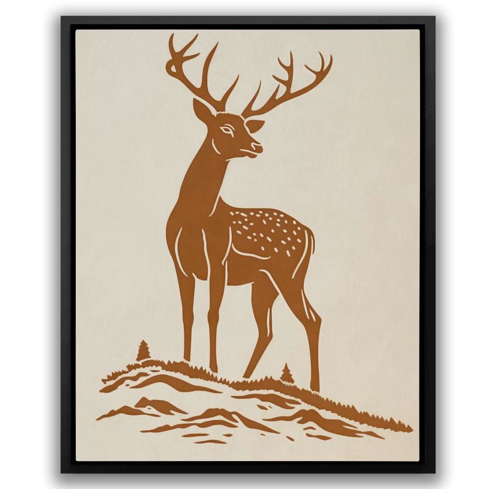 Brown Deer - Beige Deer Canvas Print