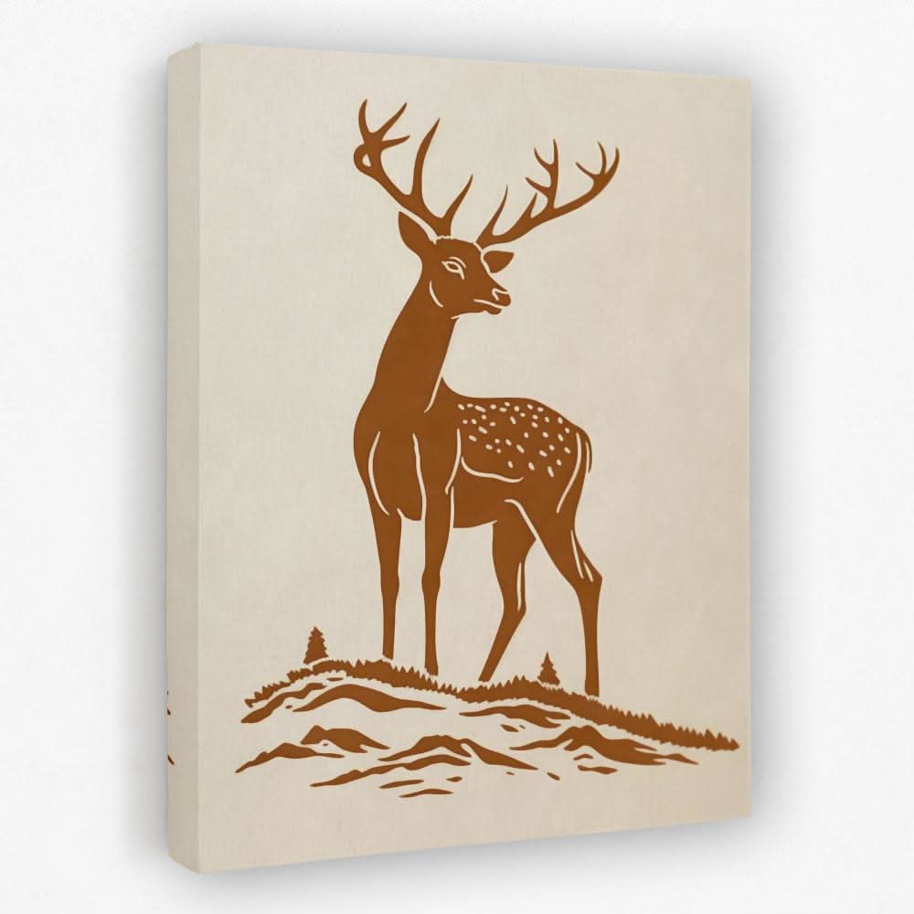 Brown Deer - Animals Canvas Wall Art