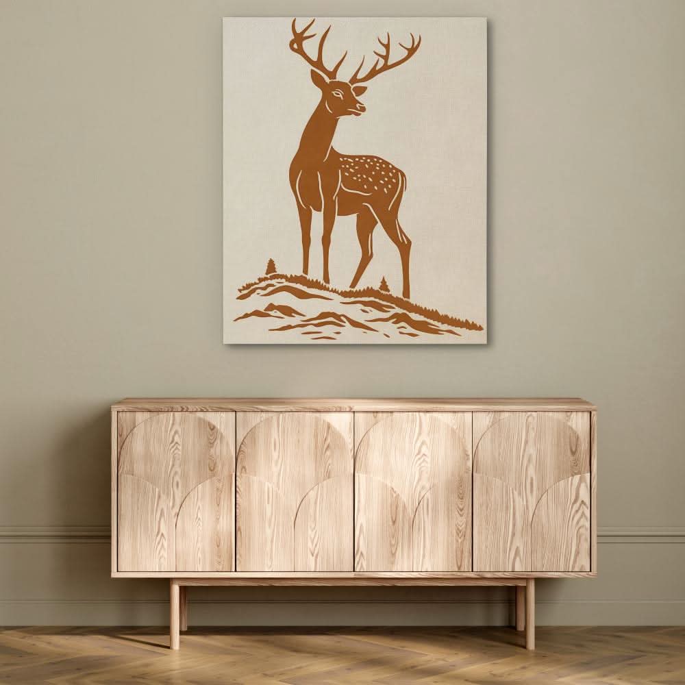 Brown Deer - Animals Art for Living Room