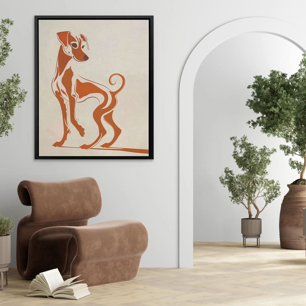 Brown Hound - Modern Wall Art Print