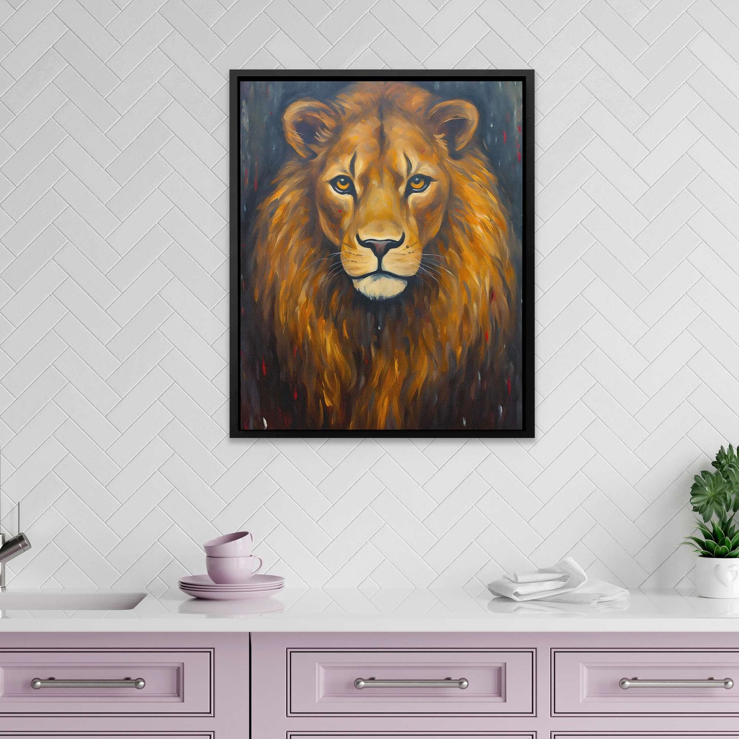 Brown Lion - Brown Big Cat Canvas Print