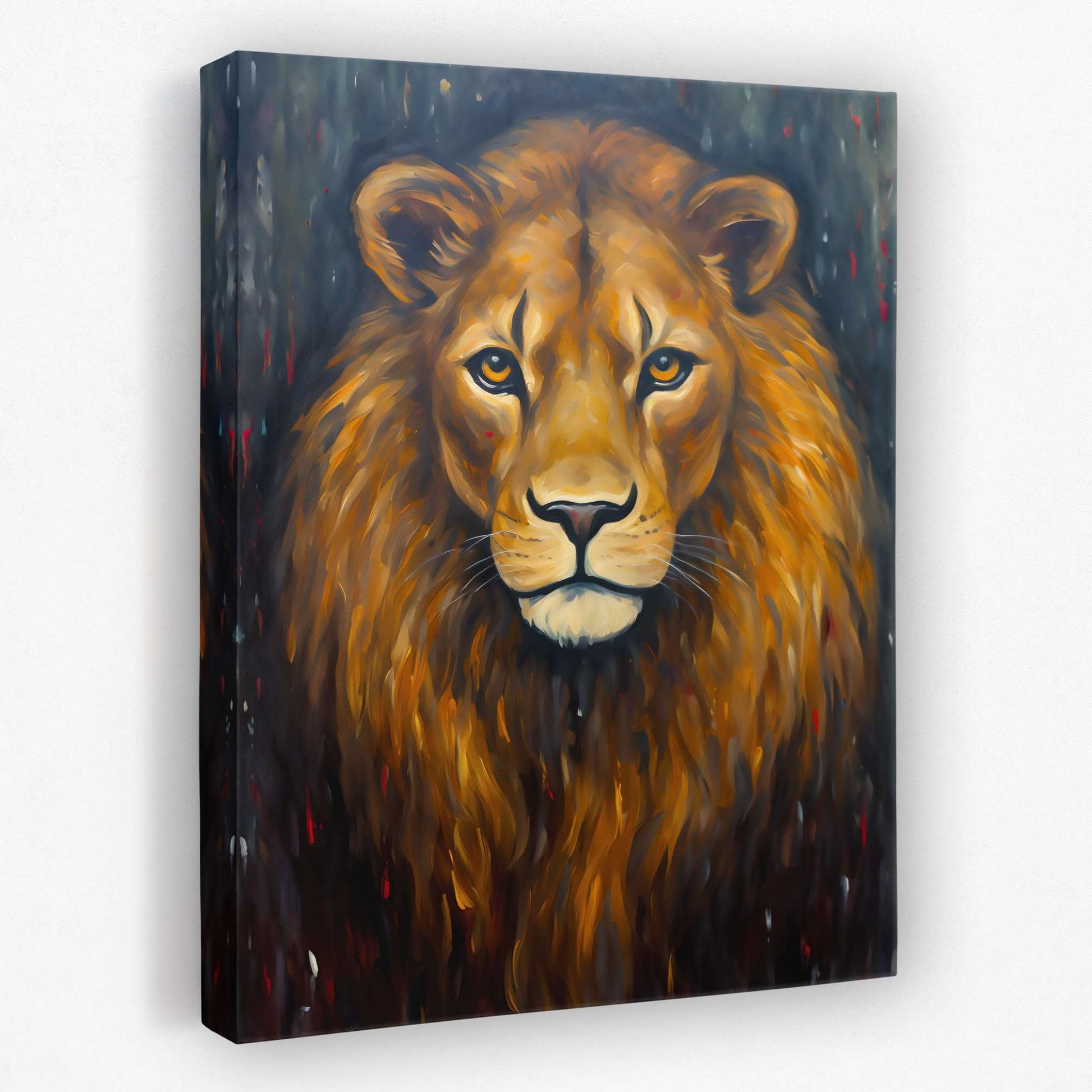 Brown Lion - Animals Canvas Wall Art