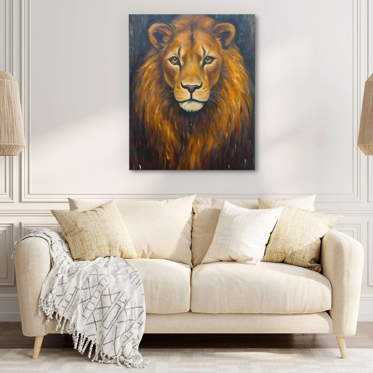 Brown Lion - Large Canvas Print