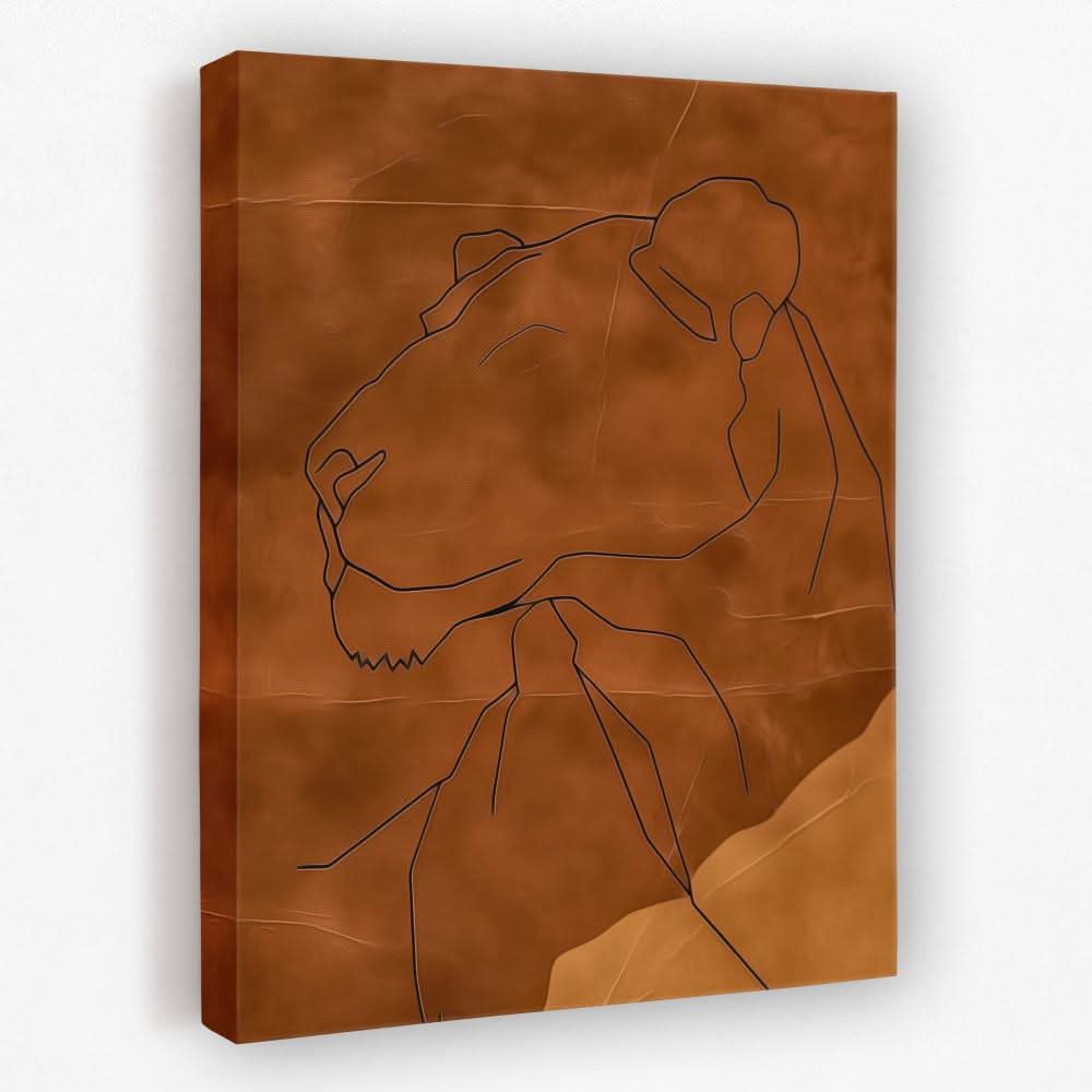 Brown Lioness - Animals Canvas Wall Art