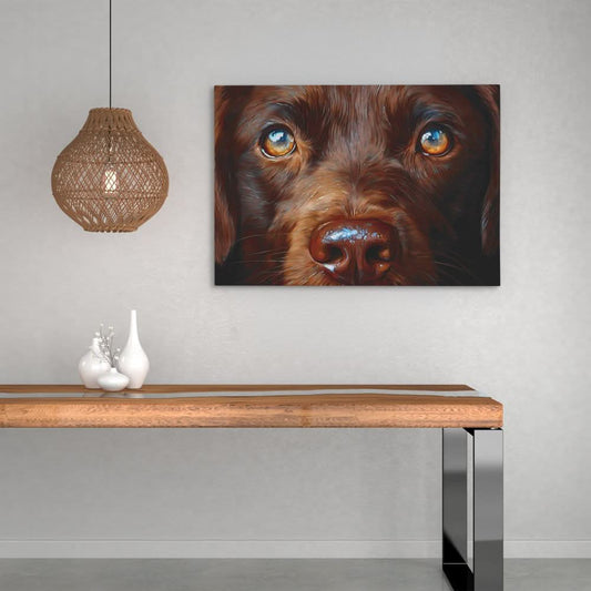 Brown Noser - Modern Wall Art in Black Frame