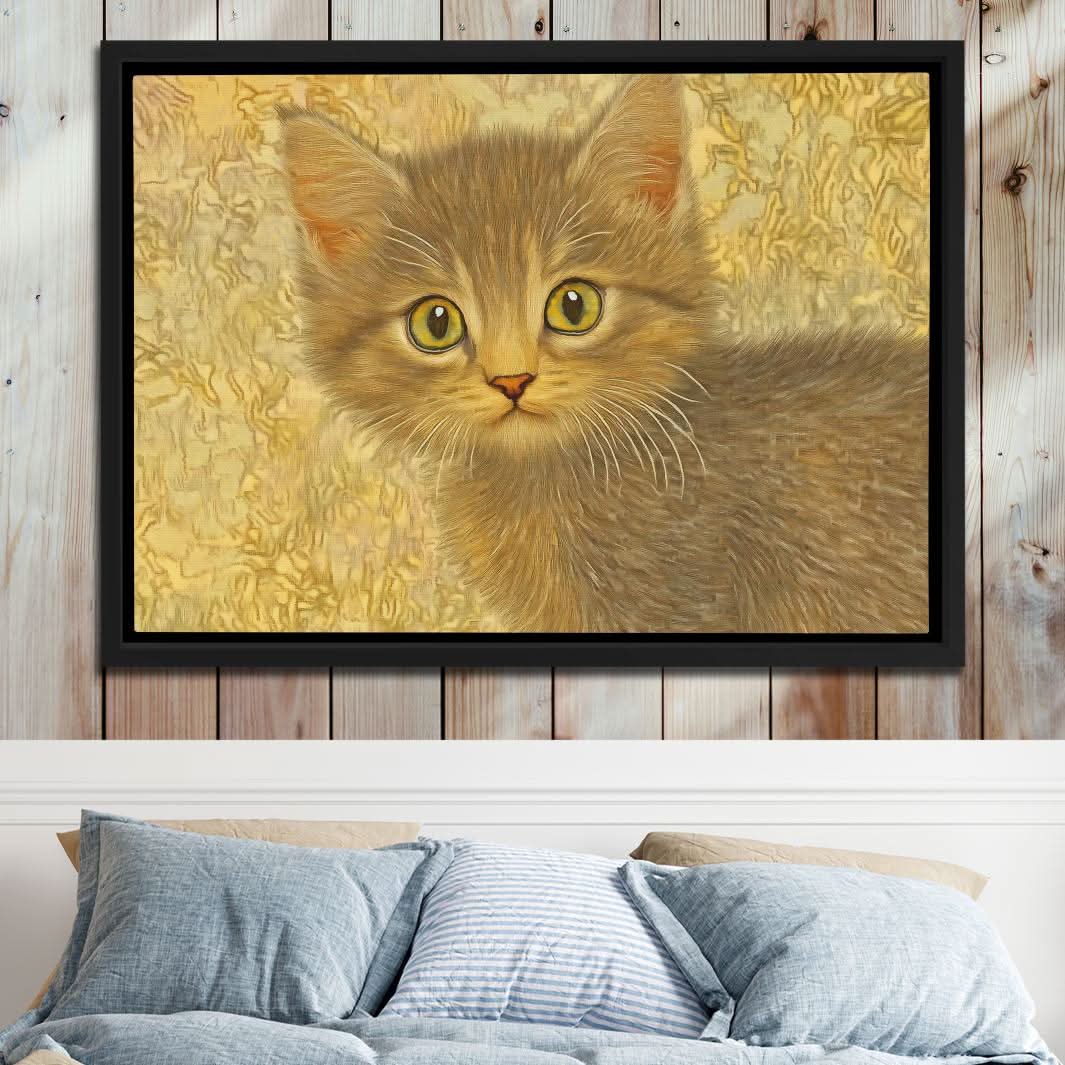 Brown Whiskers - Beige Reading Nook Canvas Print