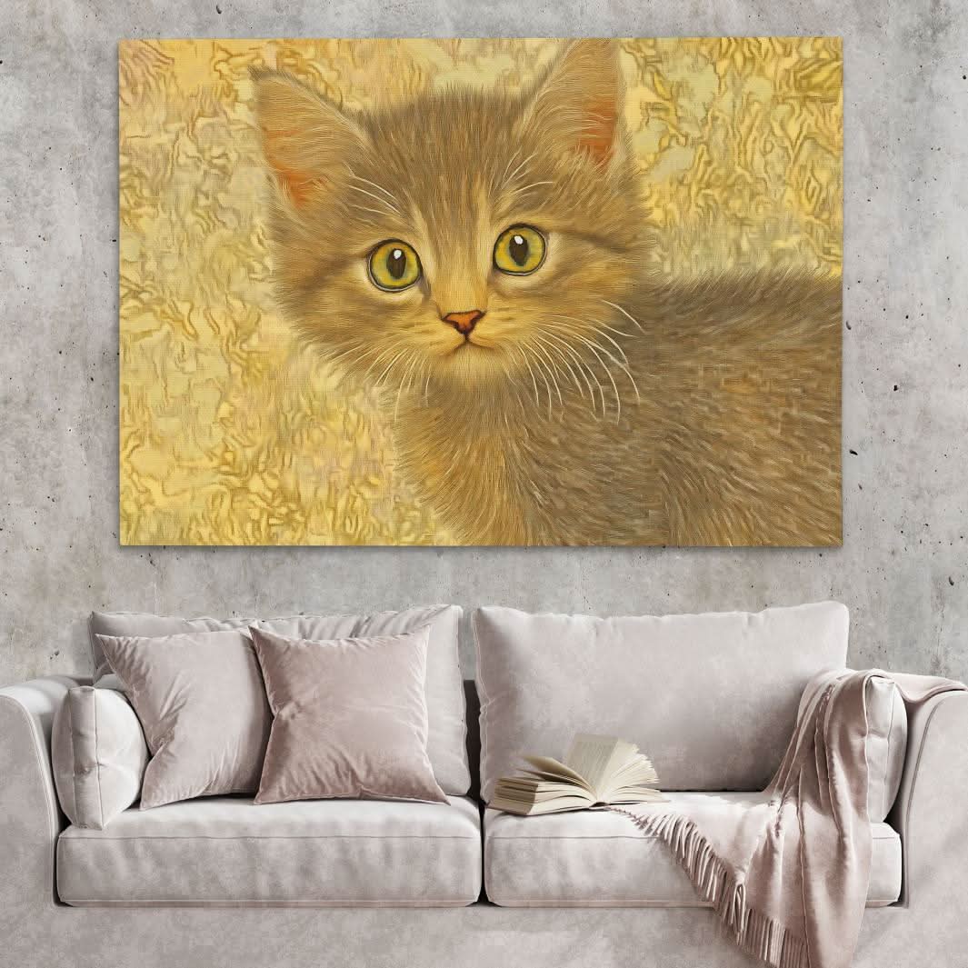 Brown Whiskers - Beige Wall Art for Nursery