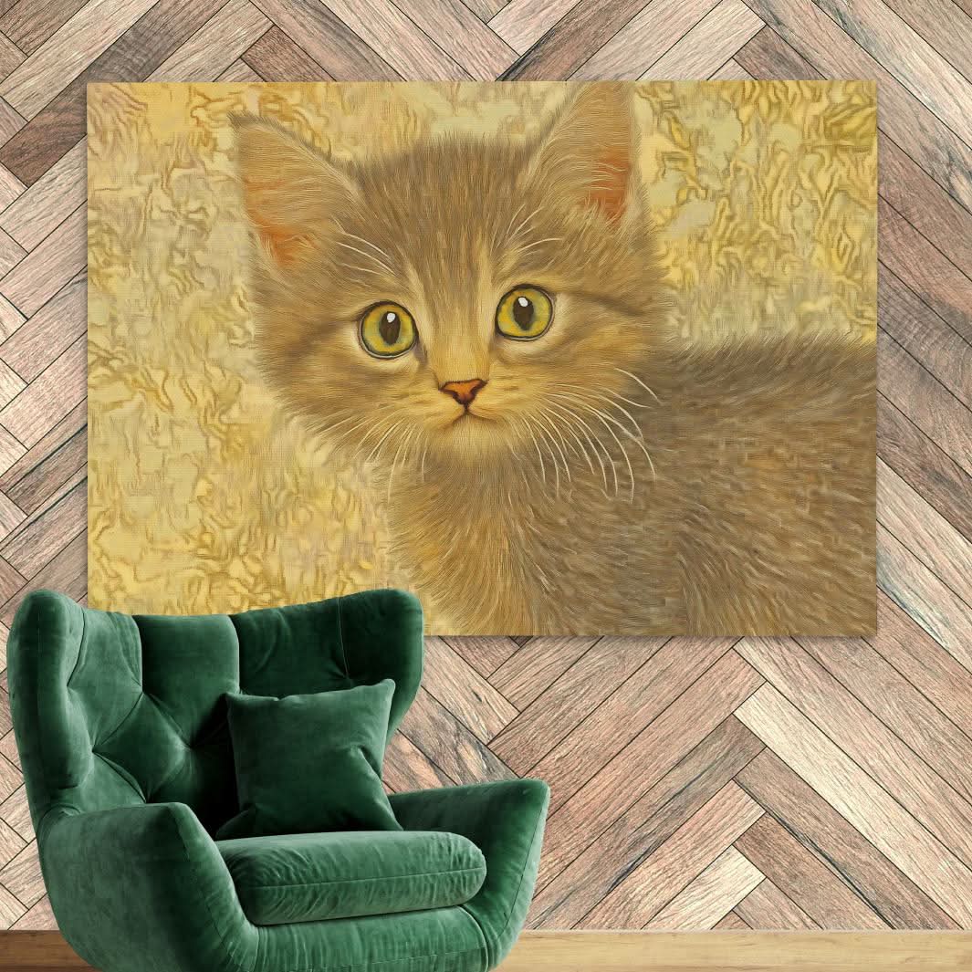 Brown Whiskers - Reading Nook Wall Art in Black Frame