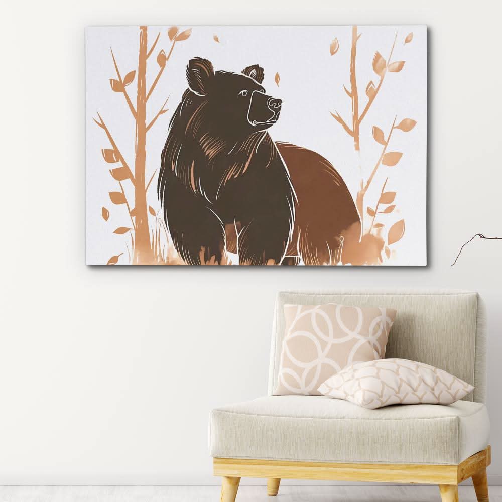 Brush Bear - Bear Art for Nursery