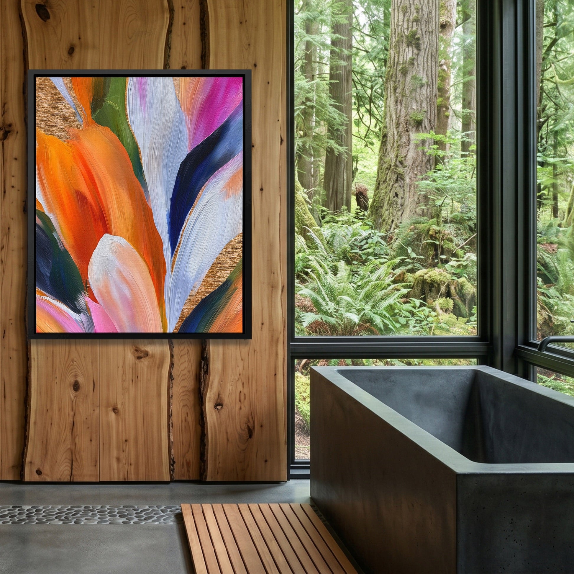 Brushstroke Feather Cascade