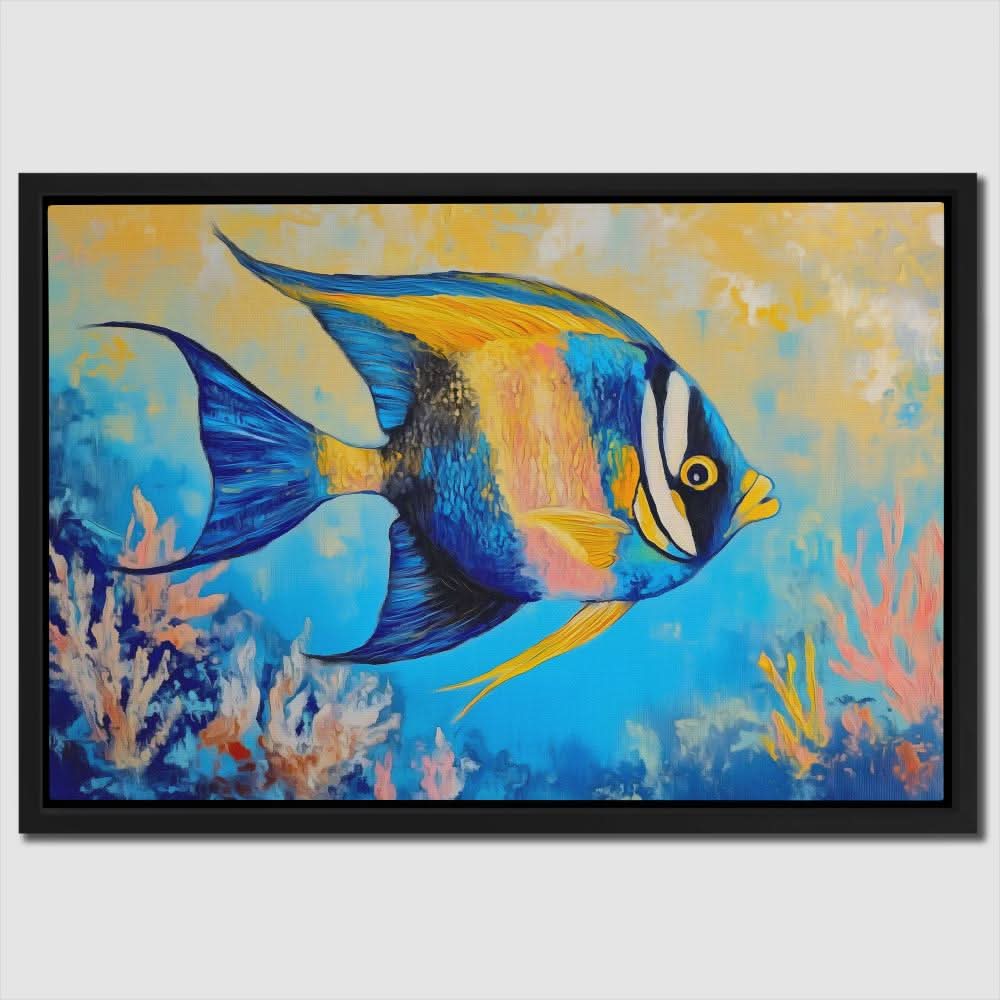 Brushstroke of the Sea - Colorful Canvas Wall Art