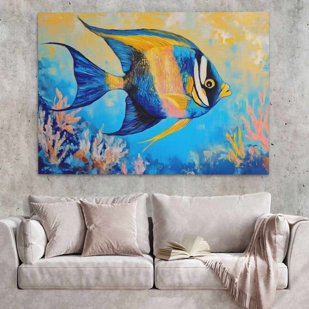 Brushstroke of the Sea - Colorful Wall Art for Bathroom
