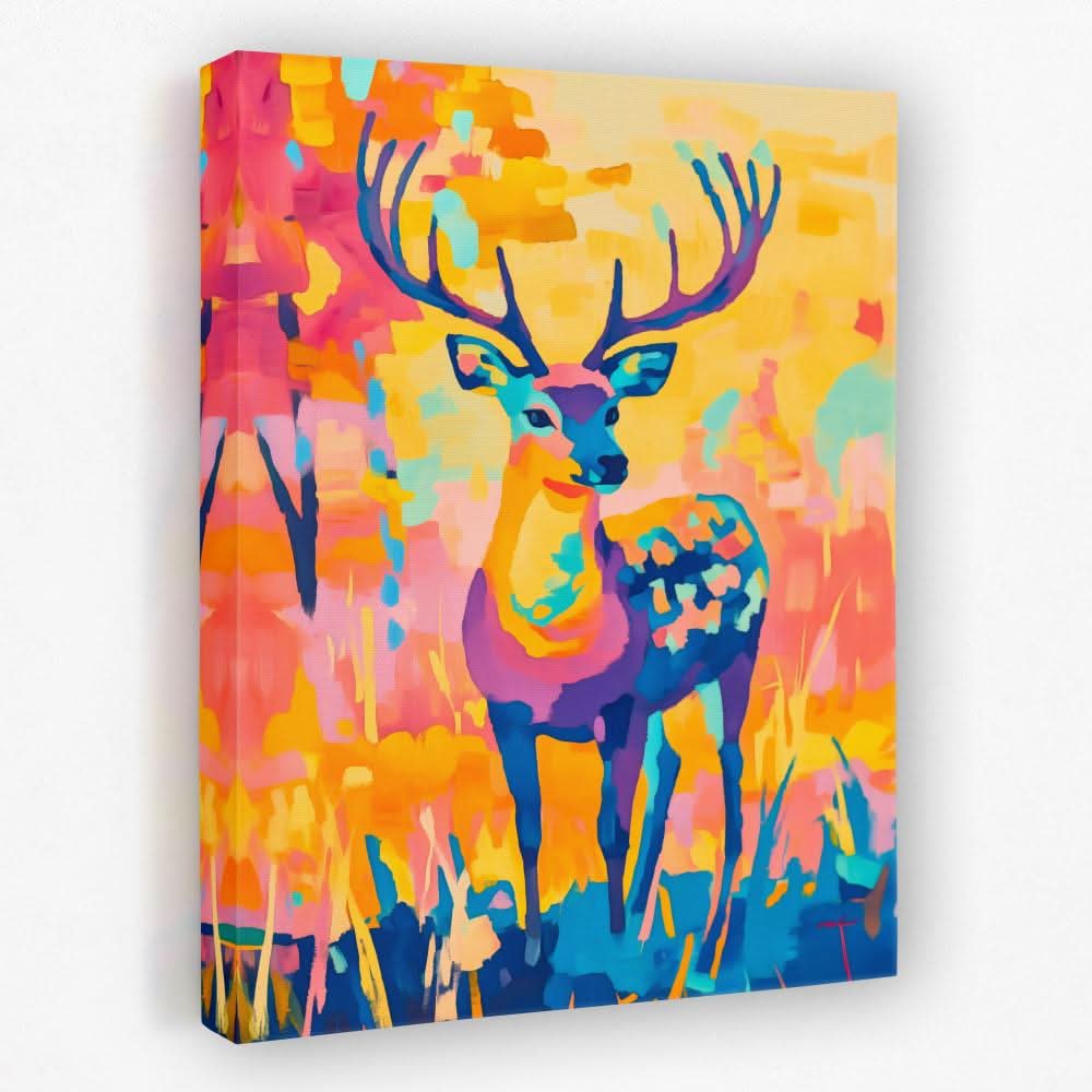 Buck in the Wild - Cabin Canvas Wall Art
