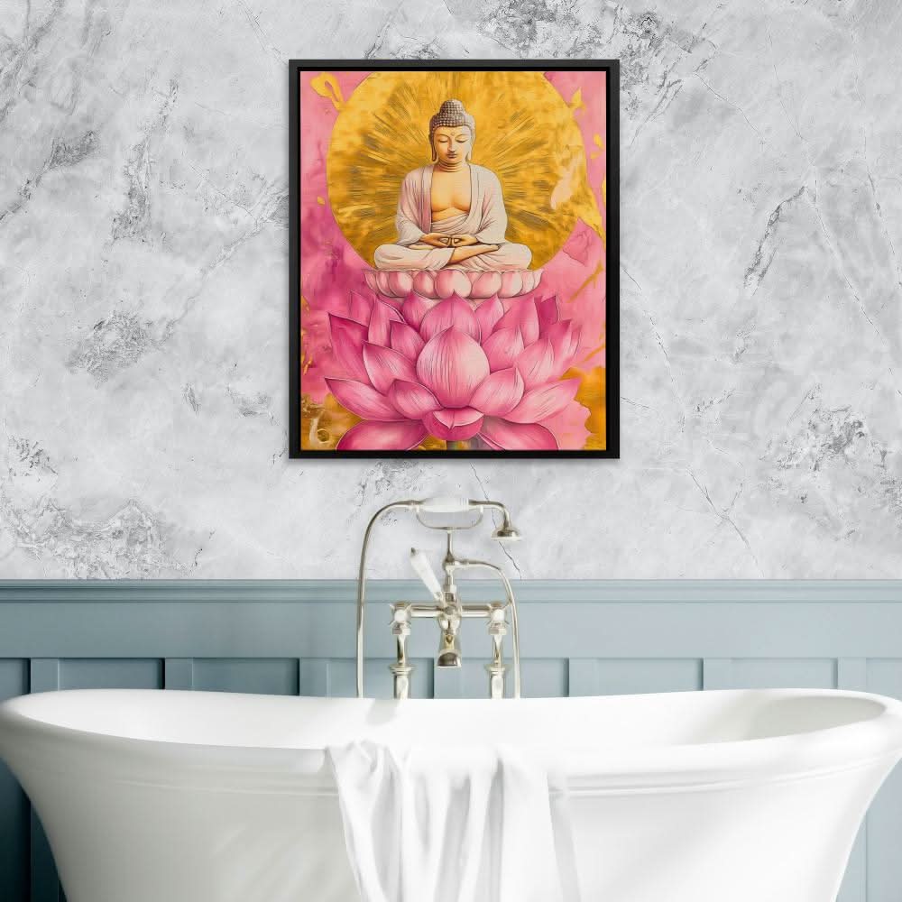 Buddha Meditatio - Wall Art in Black Frame