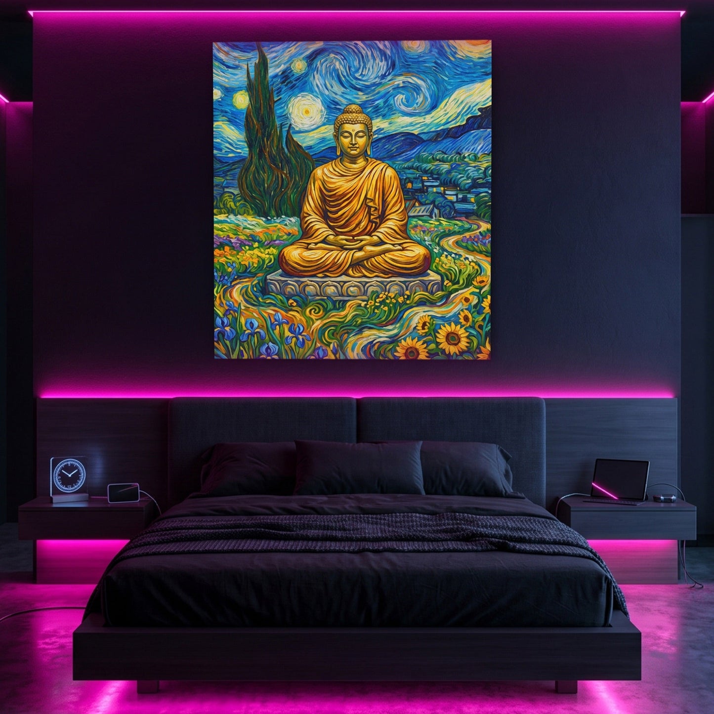 Buddha Starry Night